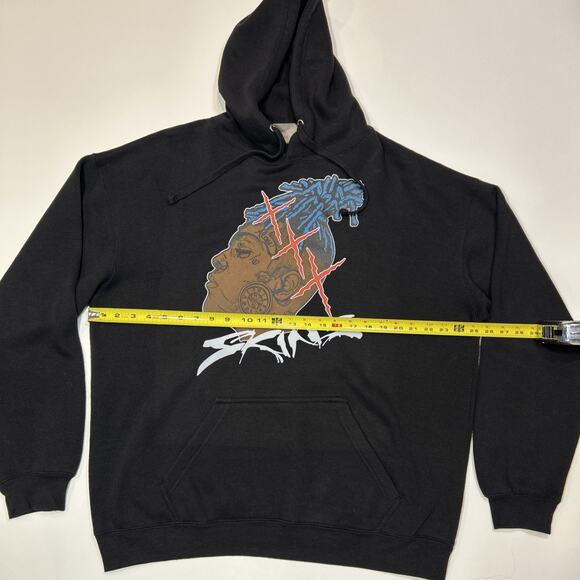 Xxxtentacion Hoodie Mens Size XL Black Skins Sweatshirt Rapper Hip Hop Concert - Picture 8 of 11